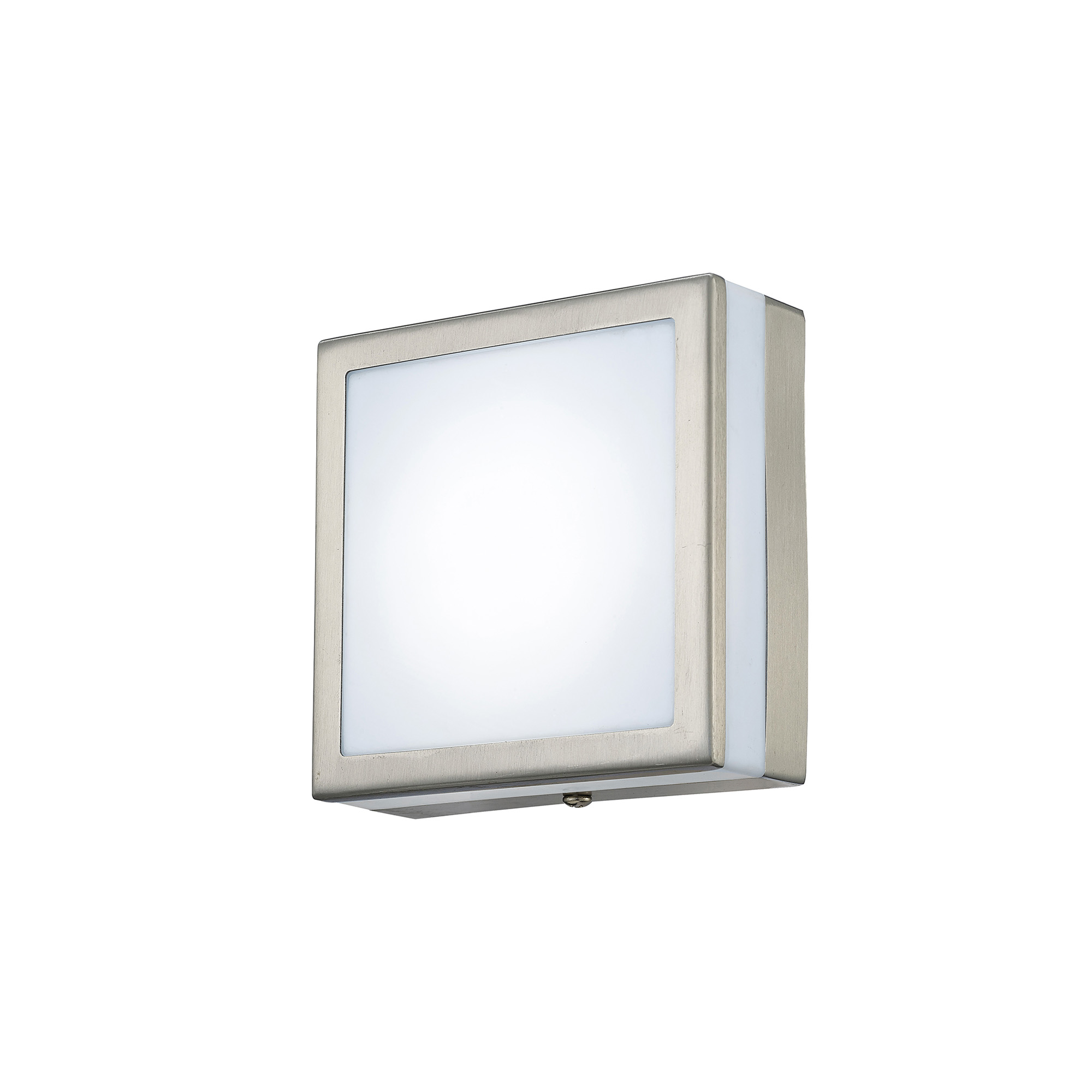 D0083  Aldo IP44 2.4W LED Square Wall Lamp, Louvre Design Stainless Steel